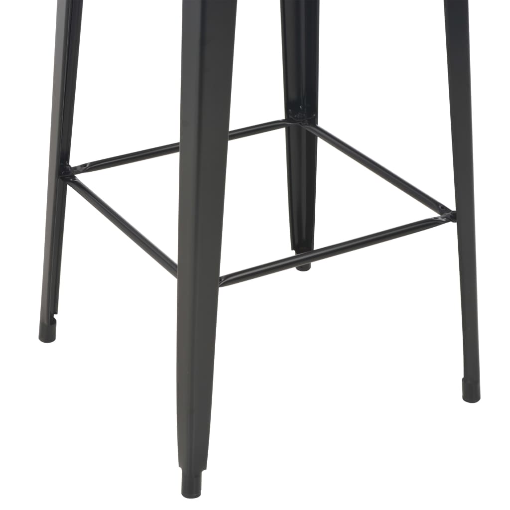 3 pcs conjunto de bar em aço preto