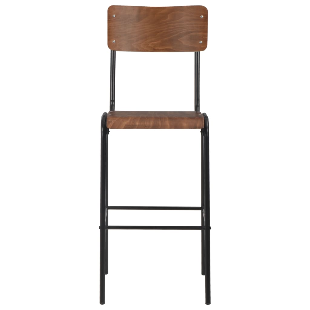 3 pcs conjunto de bar em aço castanho e preto