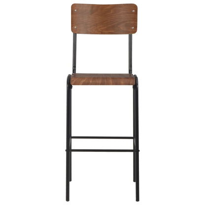 3 pcs conjunto de bar em aço castanho e preto