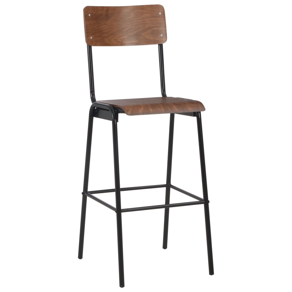 3 pcs conjunto de bar em aço castanho e preto