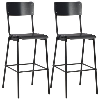 3 pcs conjunto de bar em aço preto