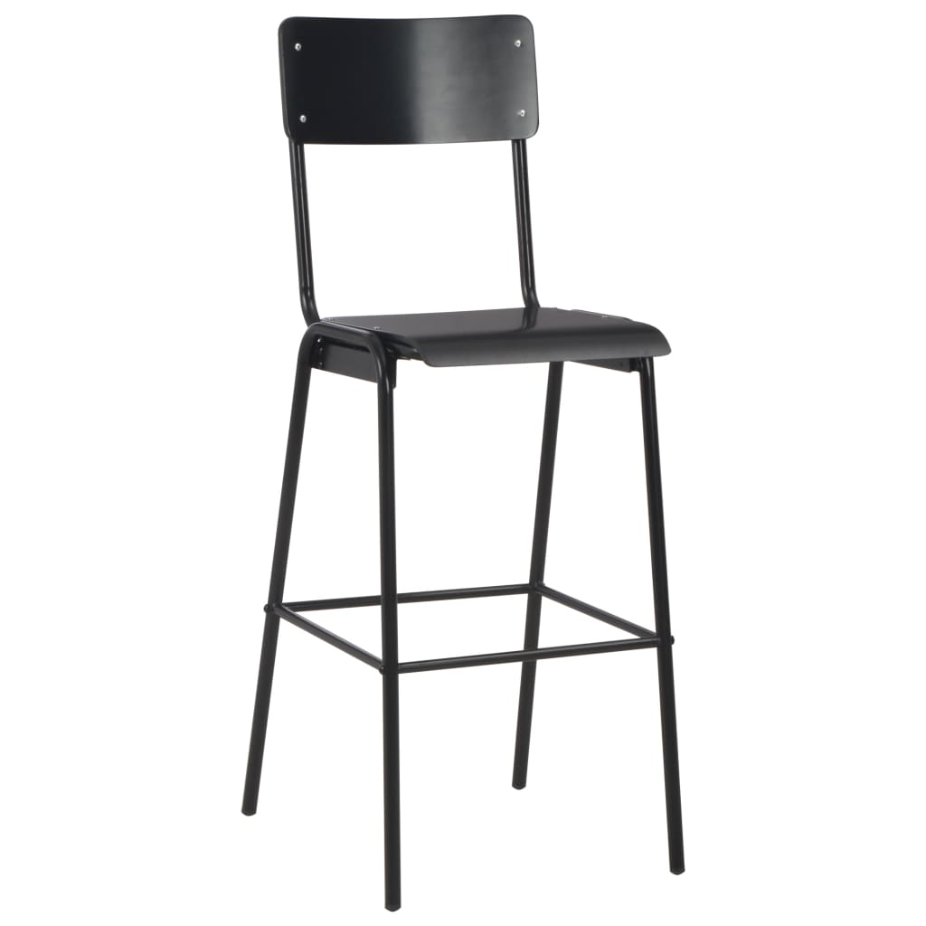 3 pcs conjunto de bar em aço preto