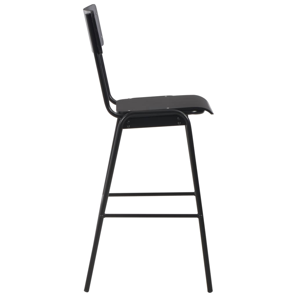 3 pcs conjunto de bar em aço preto