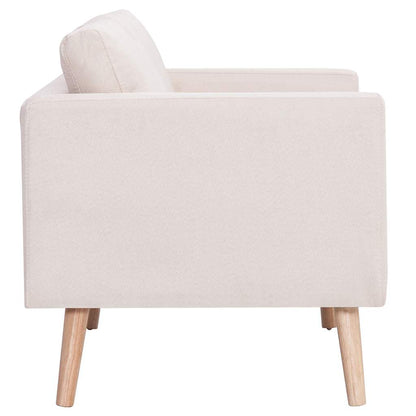 2 pcs conjunto de sofás tecido cor creme