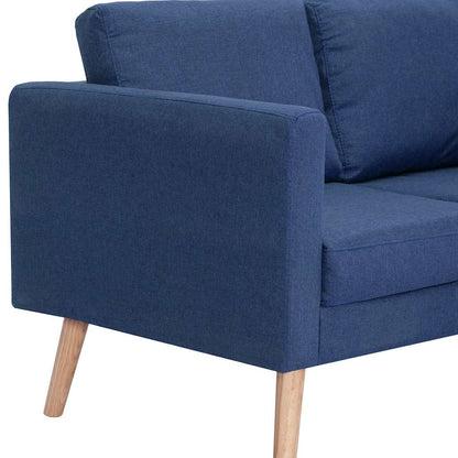 2 pcs conjunto de sofás tecido azul