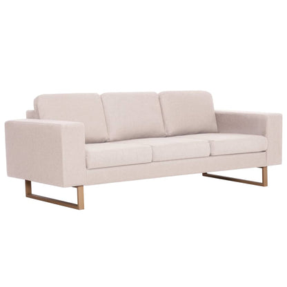 2 pcs conjunto de sofás tecido cor creme
