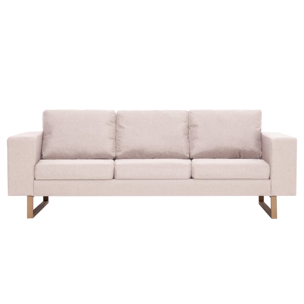 2 pcs conjunto de sofás tecido cor creme