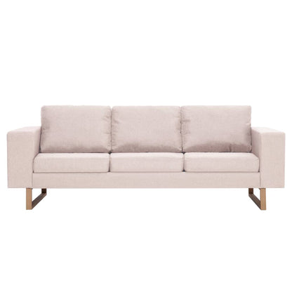 2 pcs conjunto de sofás tecido cor creme