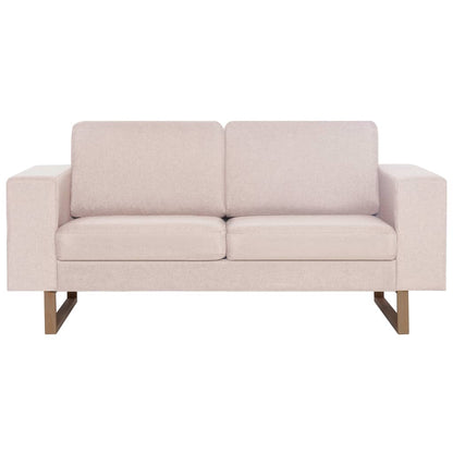 2 pcs conjunto de sofás tecido cor creme
