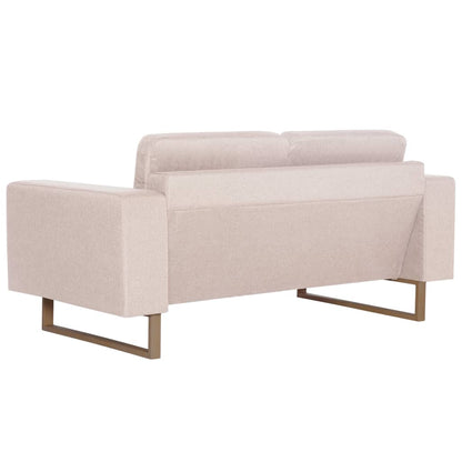 2 pcs conjunto de sofás tecido cor creme