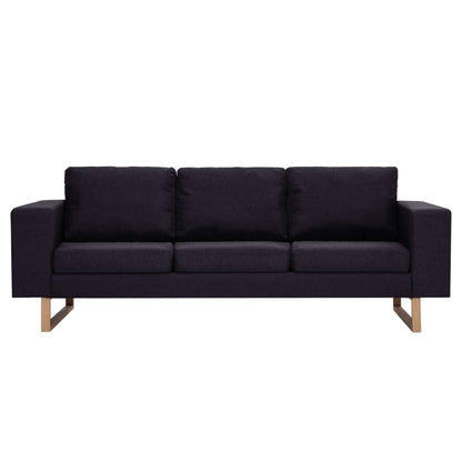 2 pcs conjunto de sofás tecido preto