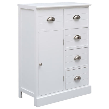 Aparador com 10 gavetas 113x30x79 cm madeira branco