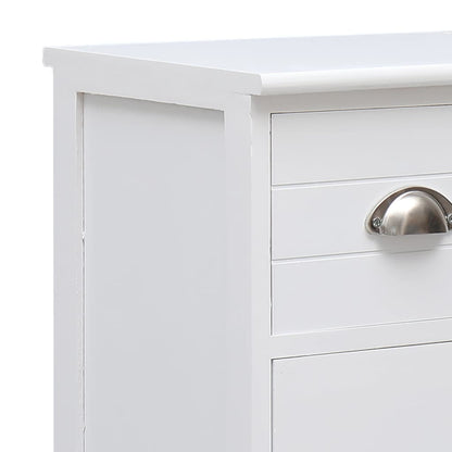 Aparador com 10 gavetas 113x30x79 cm madeira branco