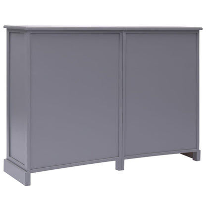 Aparador com 10 gavetas 113x30x79 cm madeira cinzento