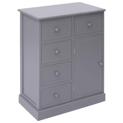 Aparador com 10 gavetas 113x30x79 cm madeira cinzento