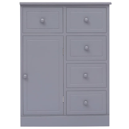 Aparador com 10 gavetas 113x30x79 cm madeira cinzento