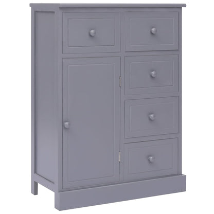 Aparador com 10 gavetas 113x30x79 cm madeira cinzento