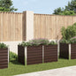 Canteiro de jardim elevado 160x80x77cm aço galvanizado castanho