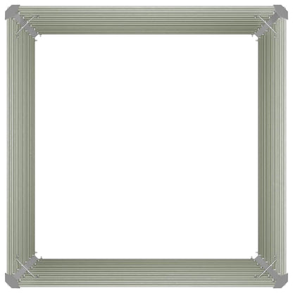 Canteiro jardim elevado 100x100x77cm aço galvanizado castanho