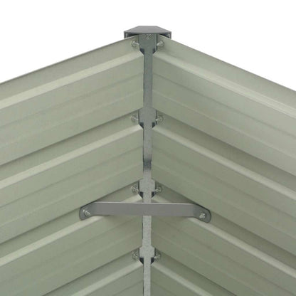 Canteiro jardim elevado 100x100x77cm aço galvanizado castanho