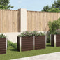 Canteiro elevado de jardim aço galvanizado 160x40x77cm castanho
