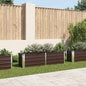 Canteiro elevado de jardim aço galvanizado 160x40x45cm castanho
