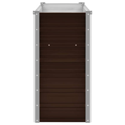 Canteiro elevado de jardim aço galvanizado 100x40x77cm castanho