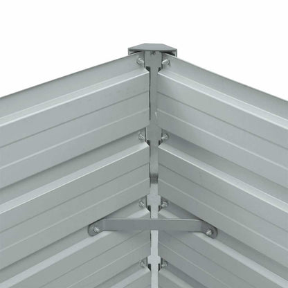 Canteiro elevado de jardim aço galvanizado 100x40x45cm castanho