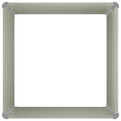 Canteiro jardim elevado 100x100x77 cm aço galvanizado antracite