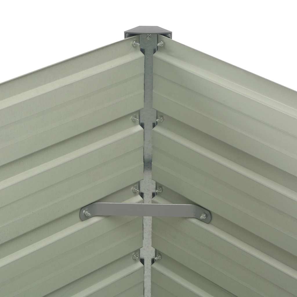 Canteiro jardim elevado 100x100x77 cm aço galvanizado antracite