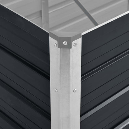Canteiro elevado jardim aço galvanizado 240x80x77 cm antracite
