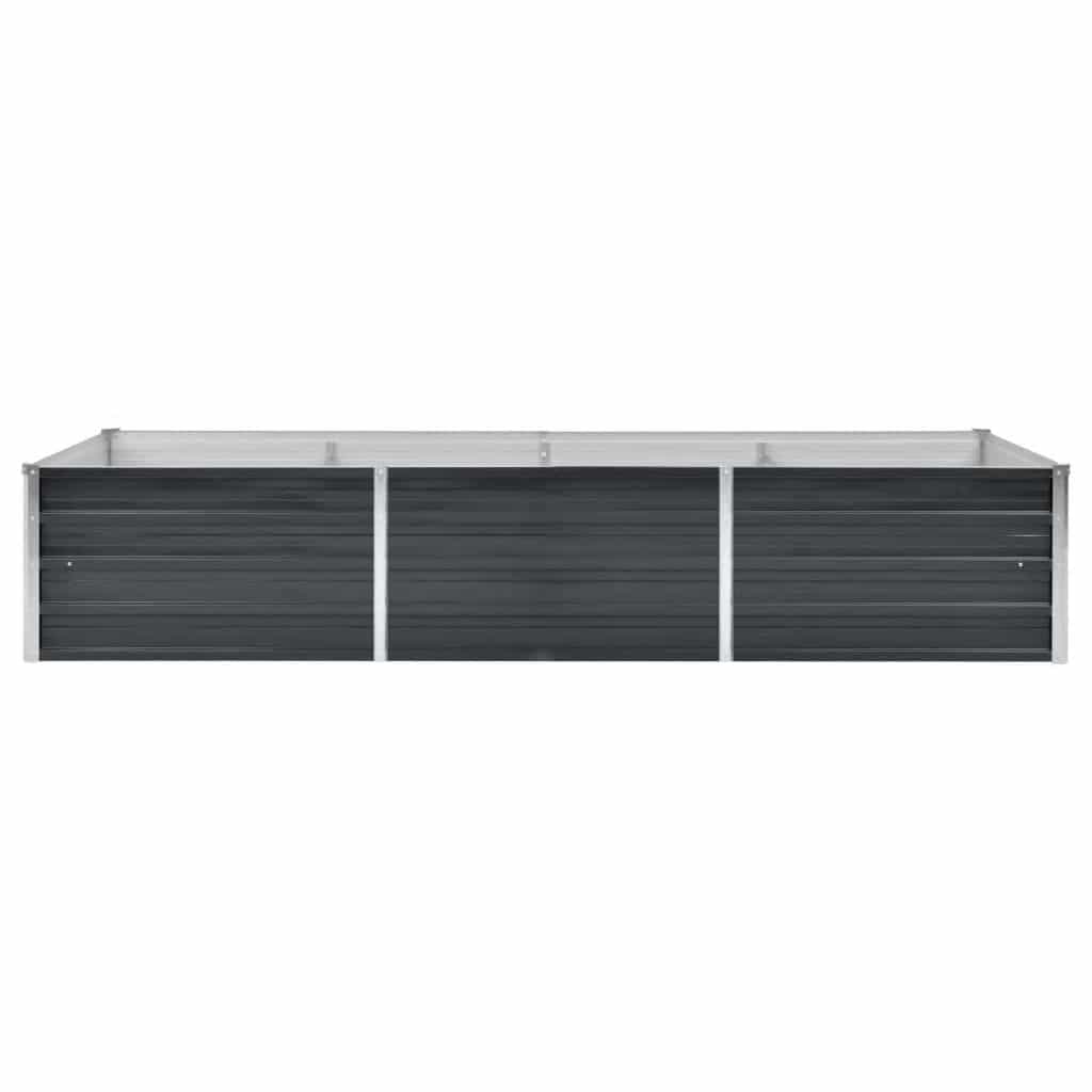 Canteiro elevado jardim aço galvanizado 240x80x45cm antracite