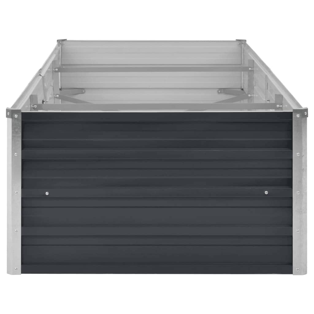 Canteiro elevado jardim aço galvanizado 240x80x45cm antracite
