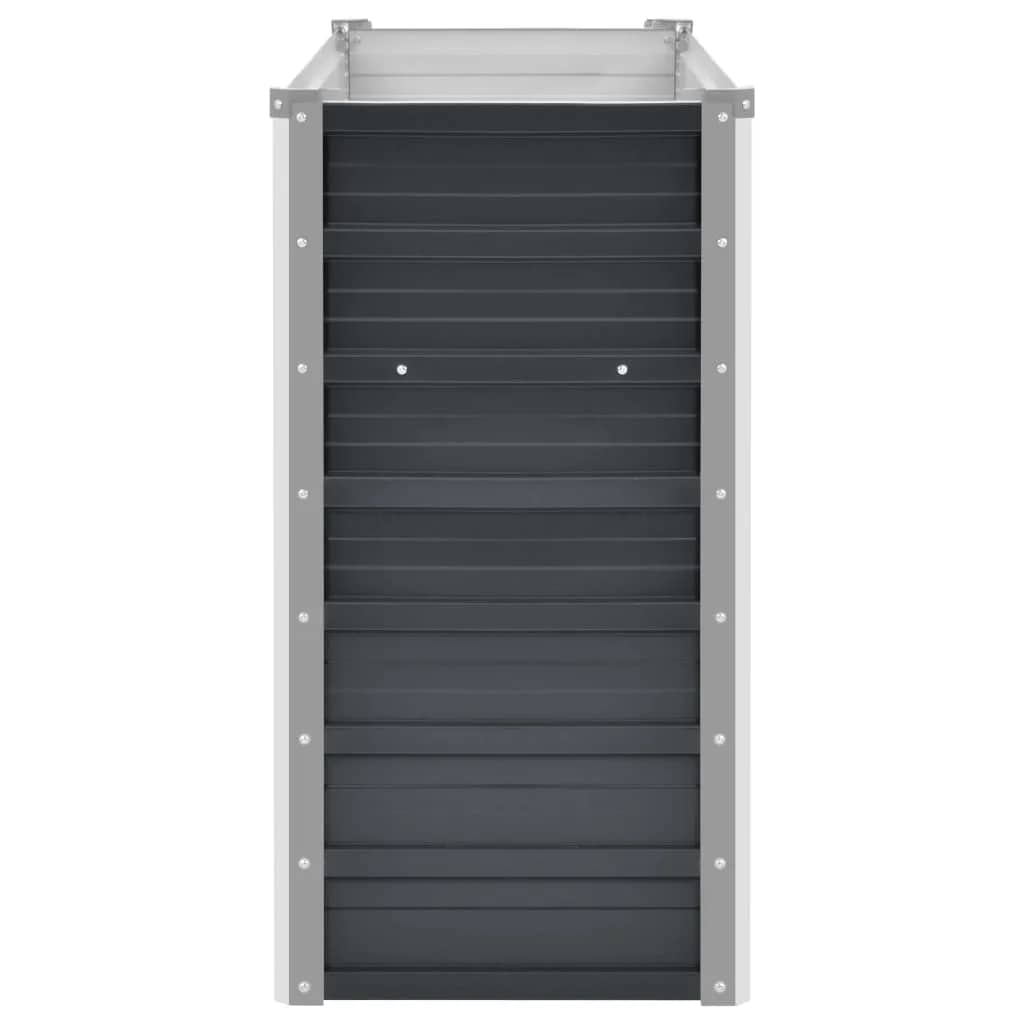 Canteiro elevado jardim aço galvanizado 160x40x77cm antracite