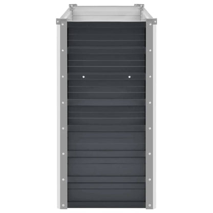 Canteiro elevado jardim aço galvanizado 160x40x77cm antracite