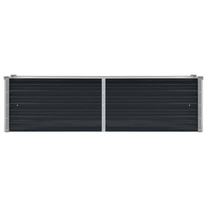 Canteiro elevado jardim aço galvanizado 160x40x45 cm antracite