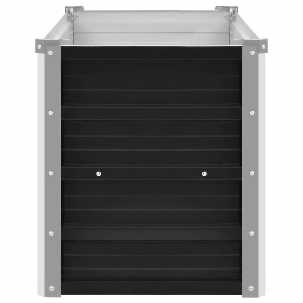 Canteiro elevado jardim aço galvanizado 160x40x45 cm antracite