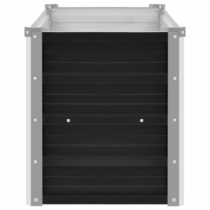 Canteiro elevado jardim aço galvanizado 160x40x45 cm antracite