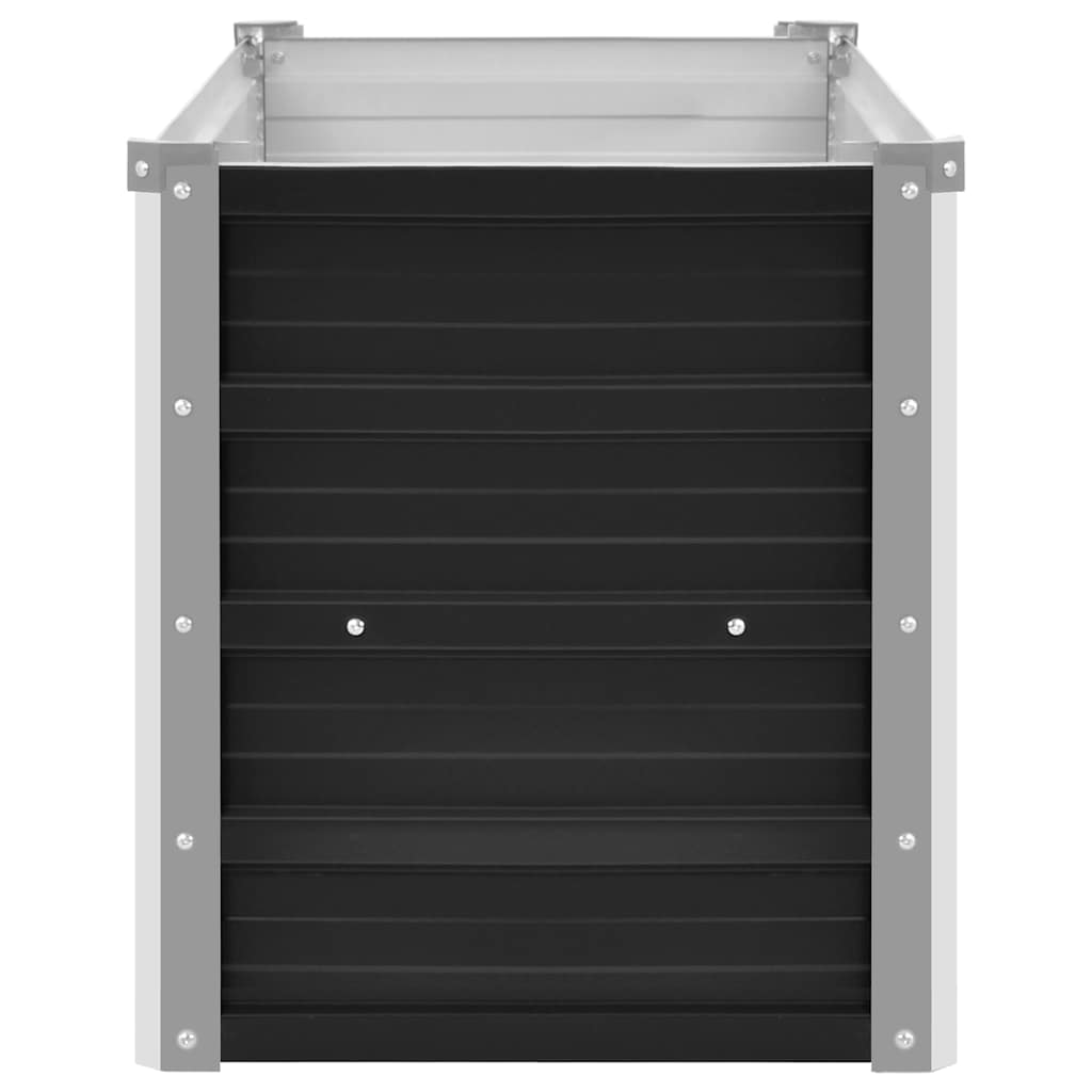 Canteiro elevado jardim aço galvanizado 100x40x45 cm antracite