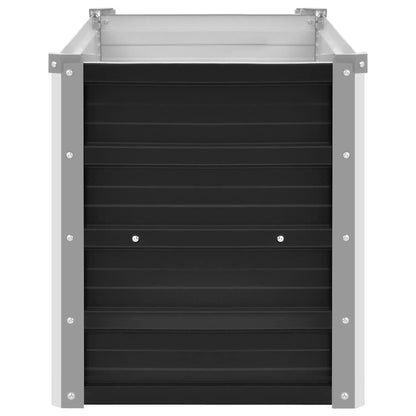 Canteiro elevado jardim aço galvanizado 100x40x45 cm antracite