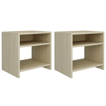 Mesas de cabeceira 2 pcs derivados de madeira carvalho sonoma