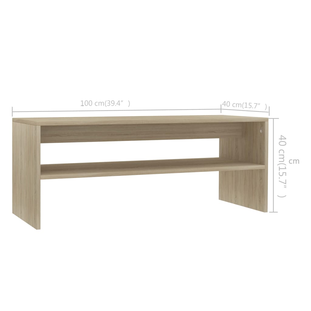 Mesa de centro derivados de madeira carvalho sonoma