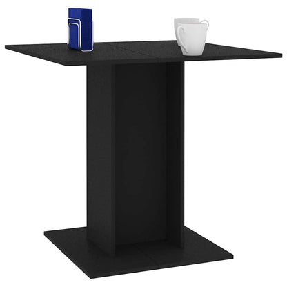 Mesa de jantar 80x80x75 cm derivados de madeira preto