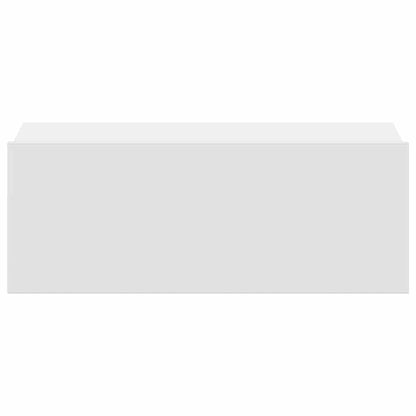 Mesa de cabeceira suspensa 40x30x15 cm derivados madeira branco