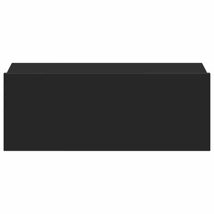 Mesa de cabeceira suspensa 2 pcs derivados de madeira preto