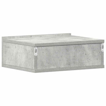 Mesa cabeceira suspensa 2pcs derivados madeira cinzento cimento