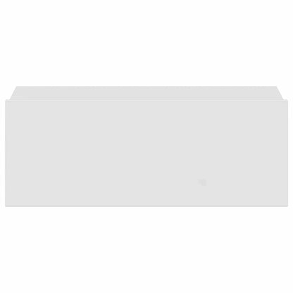 Mesas de cabeceira suspensas 2 pcs 40x30x15 cm branco brilhante