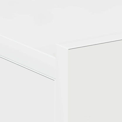 Mesas de cabeceira suspensas 2 pcs 40x30x15 cm branco brilhante