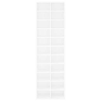 Armário para sapatos 54x34x183 cm contraplacado branco