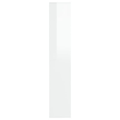 Armário para sapatos 54x34x183cm contraplacado branco brilhante